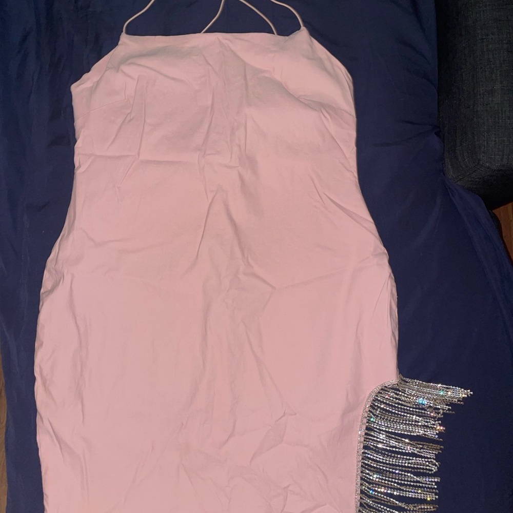 Fashion Nova Pink Dress with Side Dangling Charms Size: 1XL